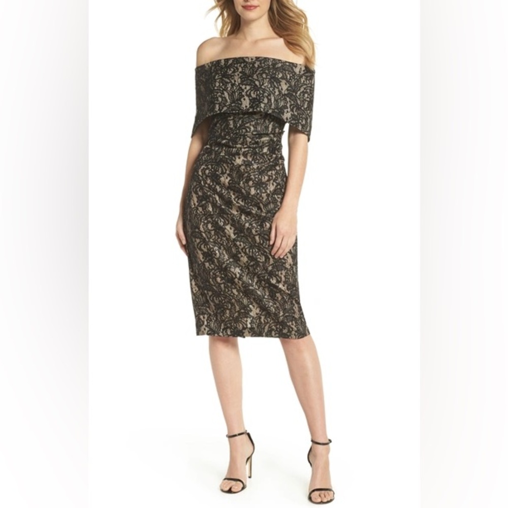 Vince Camuto Off-The-Shoulder Sheath Dress Size 4